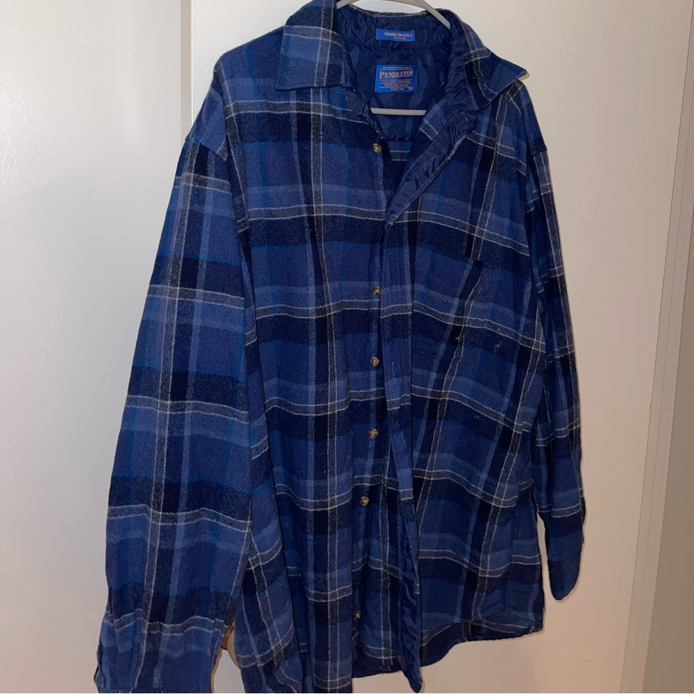 Vintage Pendleton blue flannel